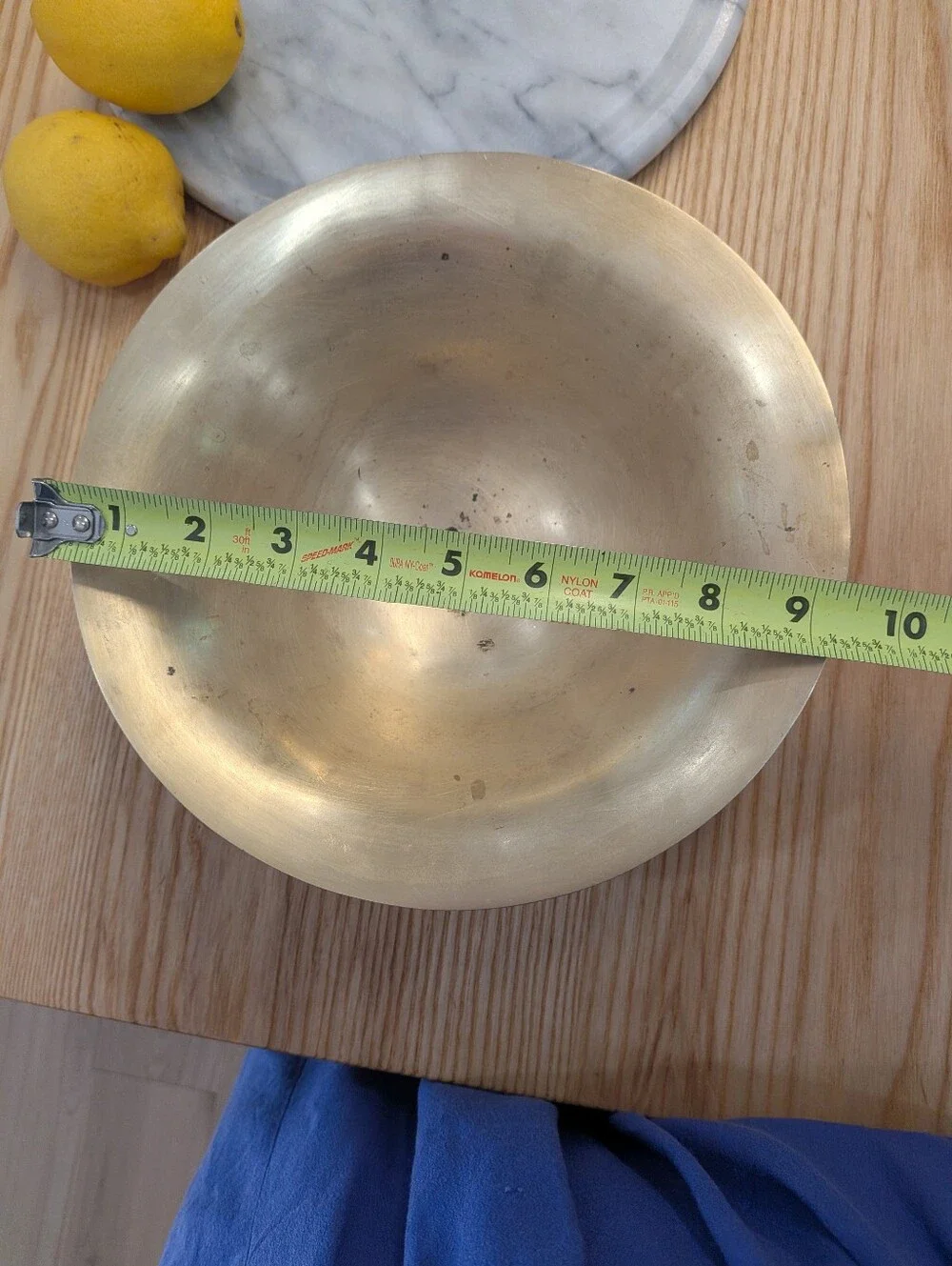 Vintage Solid Brass Ornamental Bowl 9”